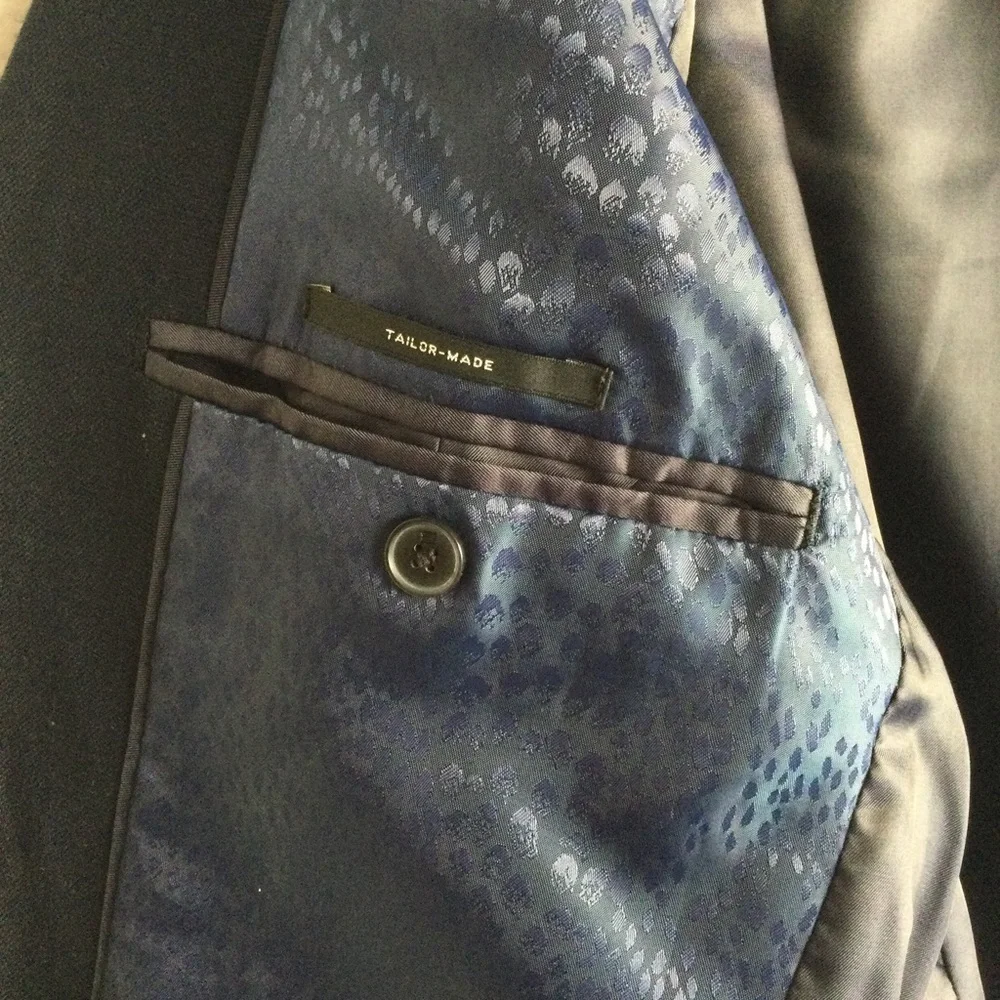 SCOTCH & SODA Men’s Linen Cotton Blend Blazer Navy Blue Sz Large/EU 50
